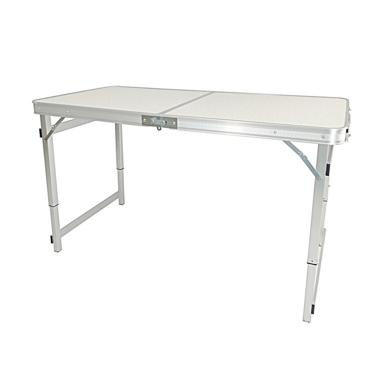 FixtureDisplays 23 62 Plastic Rectangular Fold In Half Adjustable   23.62'' Plastic Rectangular Fold In Half Adjustable Folding Table 